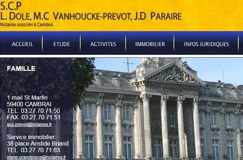 SCP Dole Vanhoucke Prevot Paraire Notaires associés ManyDemaret DucampCavory Durieux Notaires